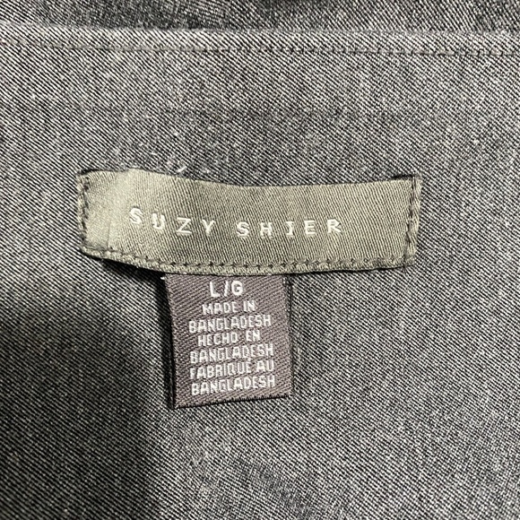 Suzy Shier Women's Charcoal High Rise Pull On Dress Pants Size Large - Picture 2 of 8